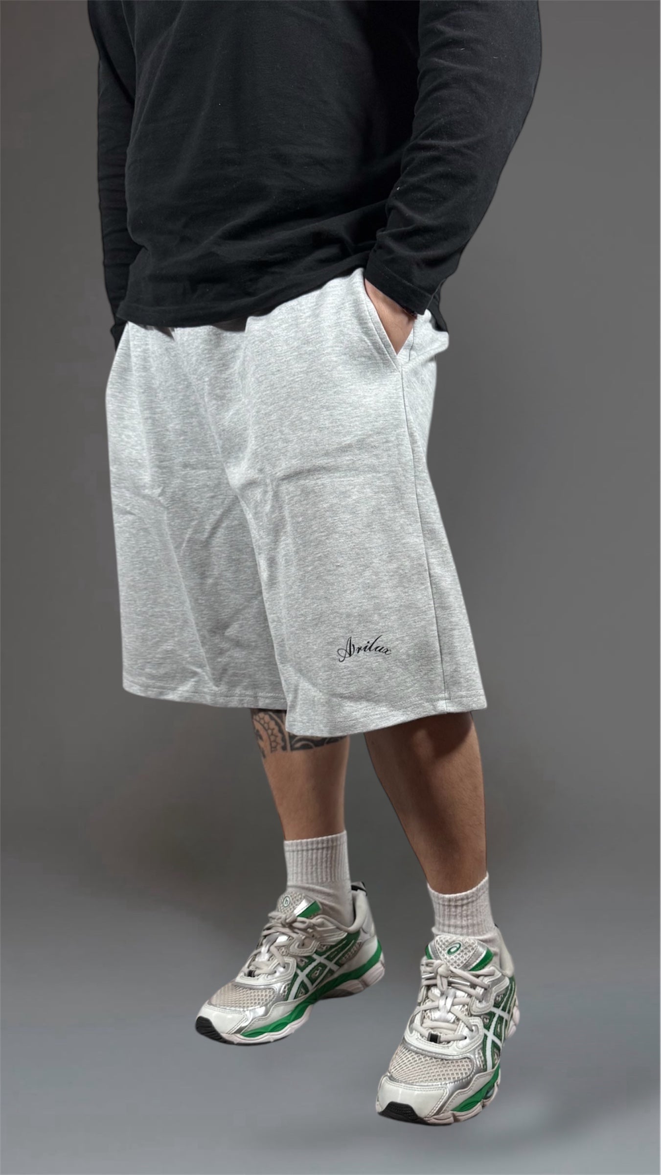 AR SHORTS HOODIE GREY