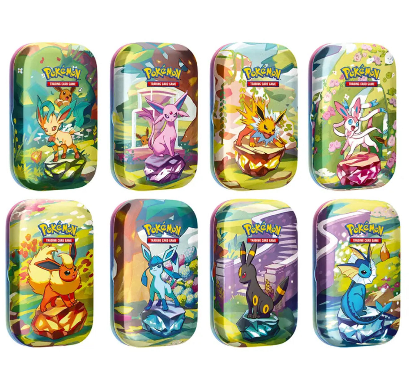 Pokèmon Evoluzioni Prismatiche Display 8 Tin sigillato nuovo IT