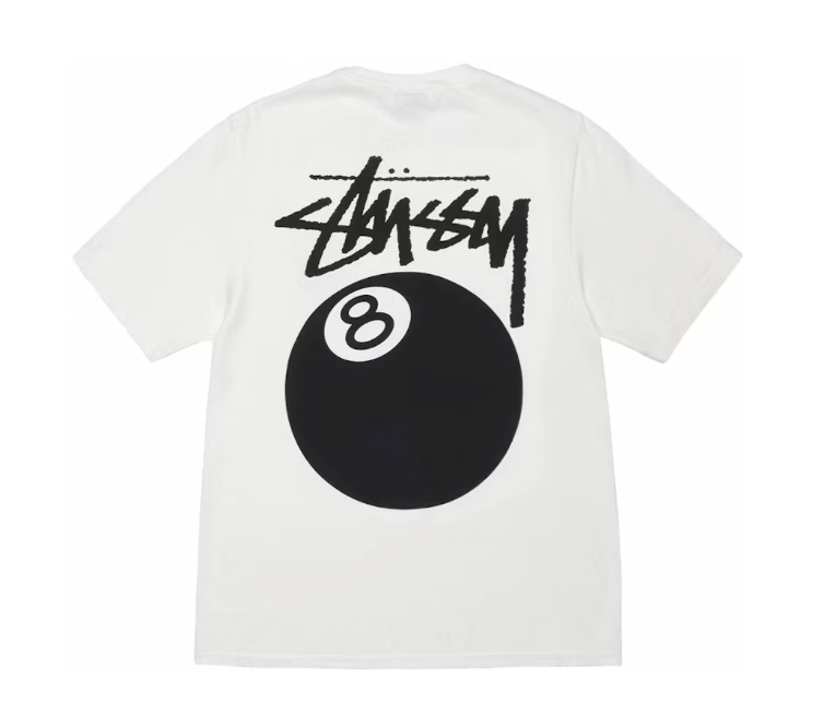 Stussy 8ball white T shirt