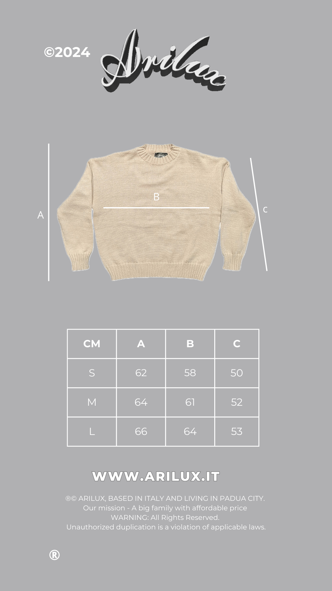 AR SWEATER BEIGE CLASSIC