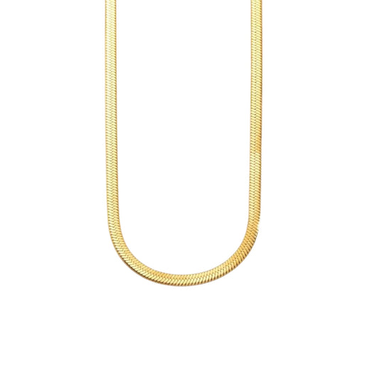 Collana acciaio sottile snake gold