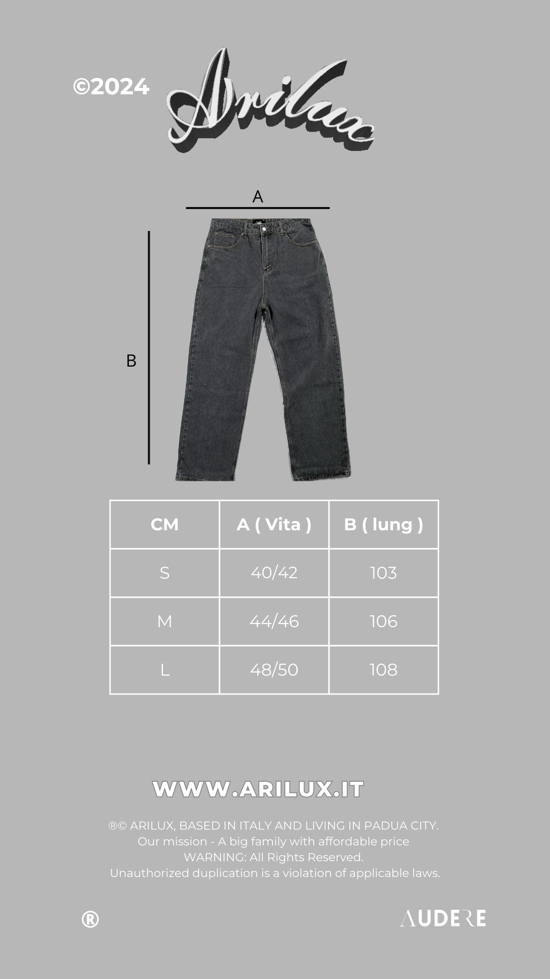 AR JEANS DENIM GREY