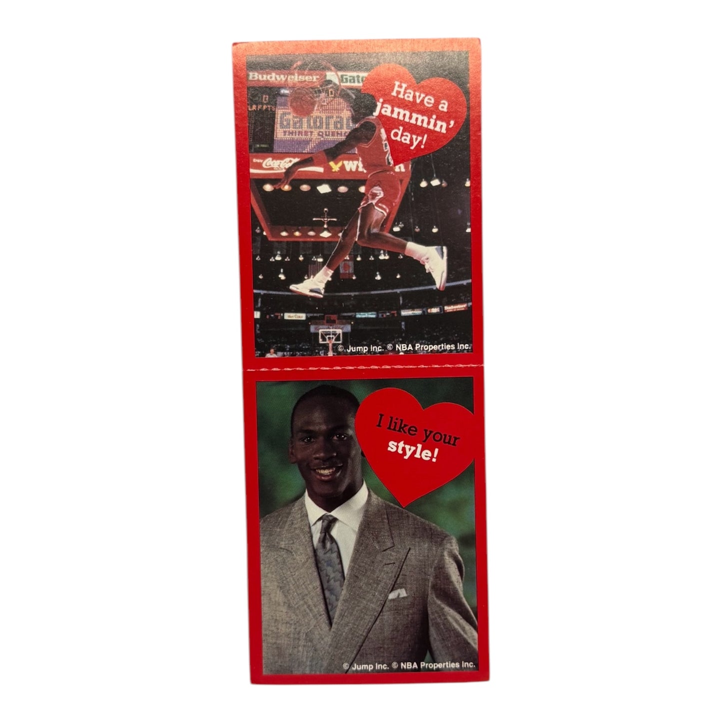 Michael Jordan 2 card San valentine promo 1990-91 Inc. Cleo