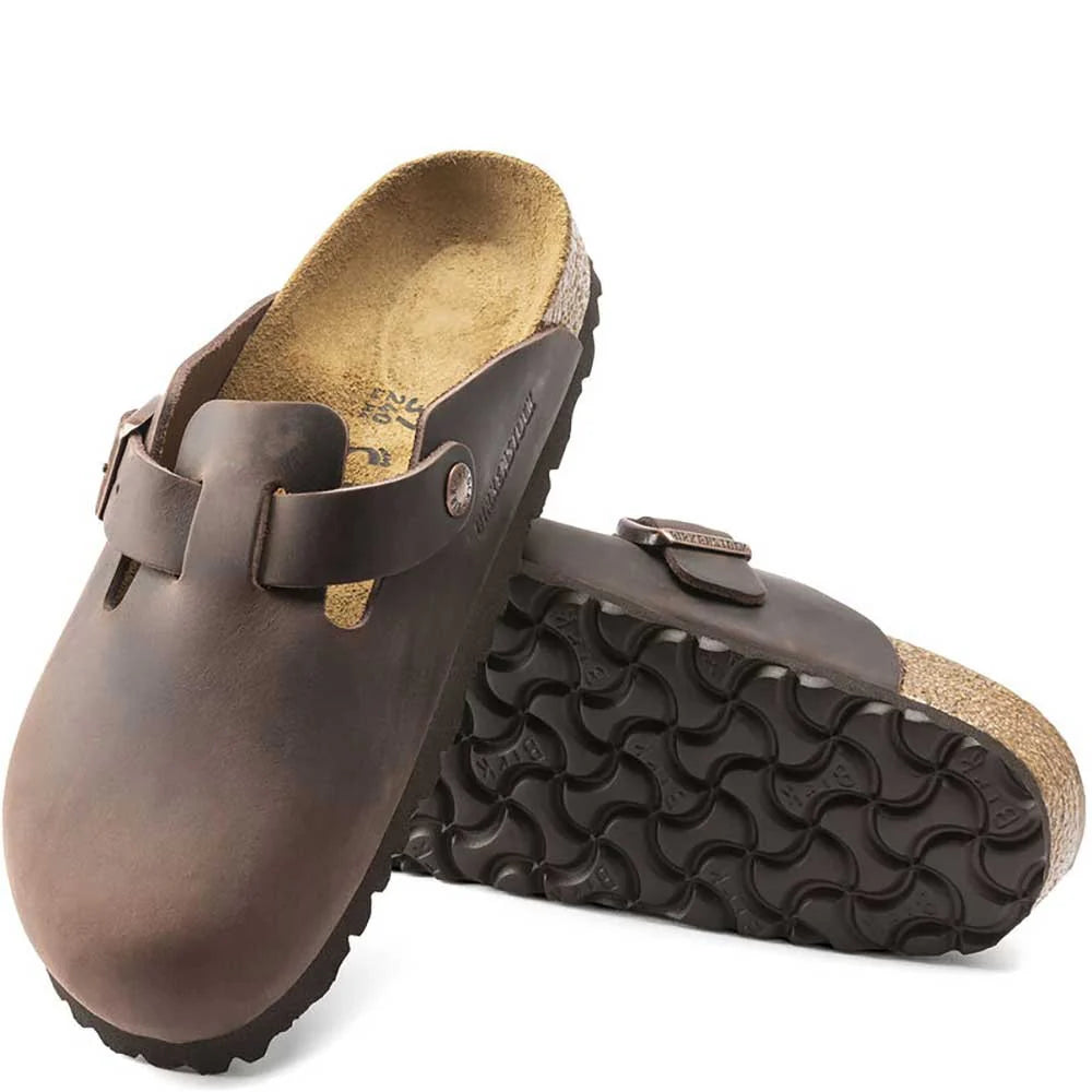 Birkenstock Boston Habana pelle oliata