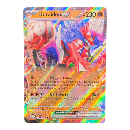 Pokèmon 124-197 Koraidon ex Full Art Mint Ossidiana infuocata IT