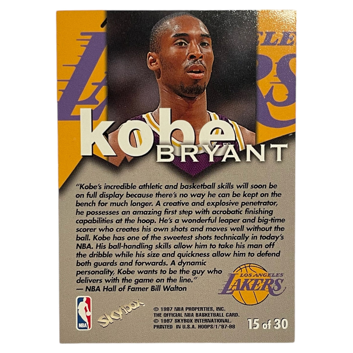 Kobe Bryant Hopps talking holo 1997 #15