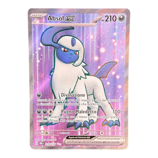 Pokèmon 214-197 Absol ex Full Art Mint Ossidiana infuocata IT