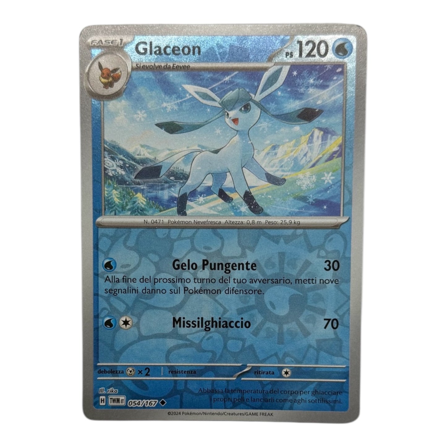 Pokèmon Glaceon crepuscolo mascherato 054-167 reverse IT