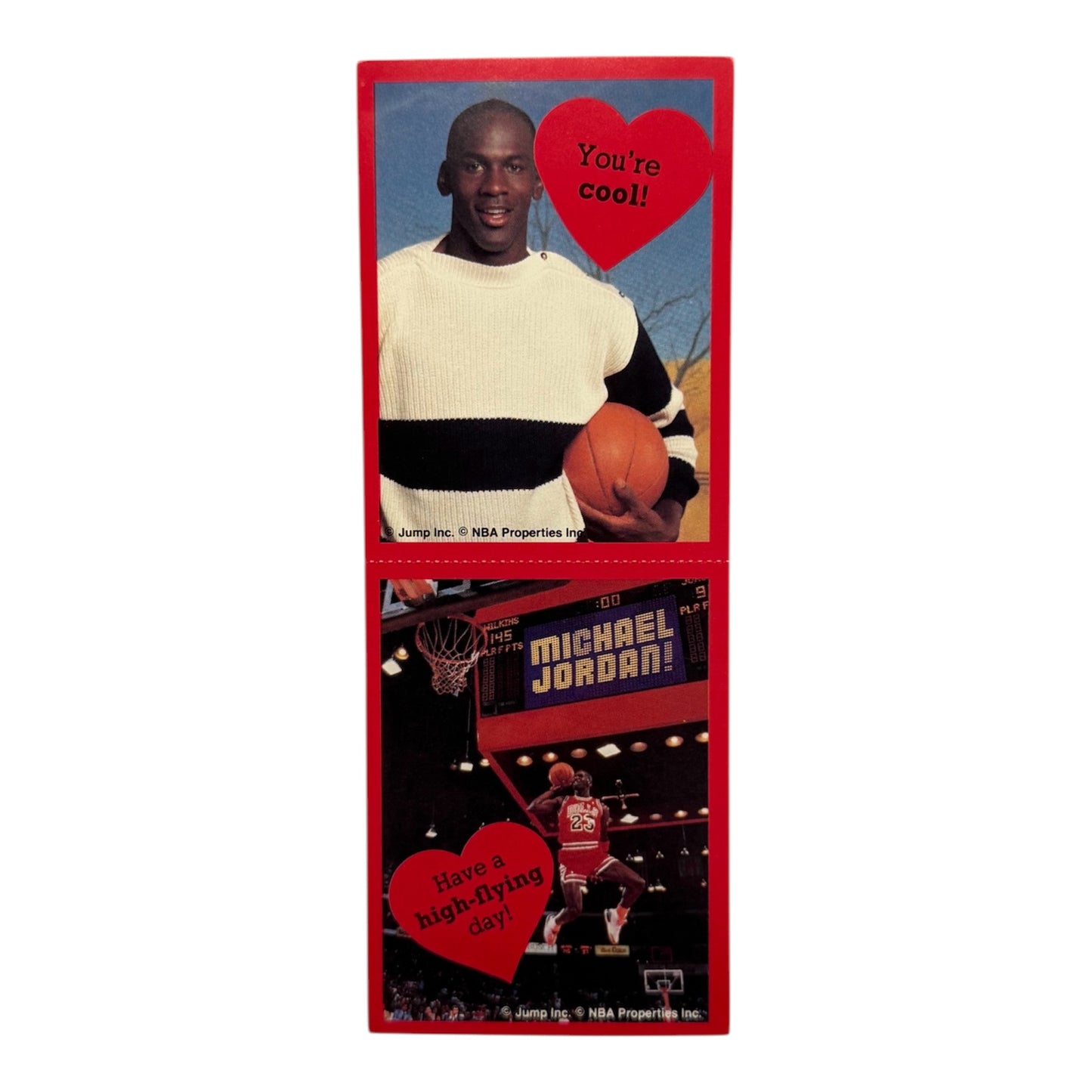 Michael Jordan 2 card San valentine promo 1990-91 Inc. Cleo