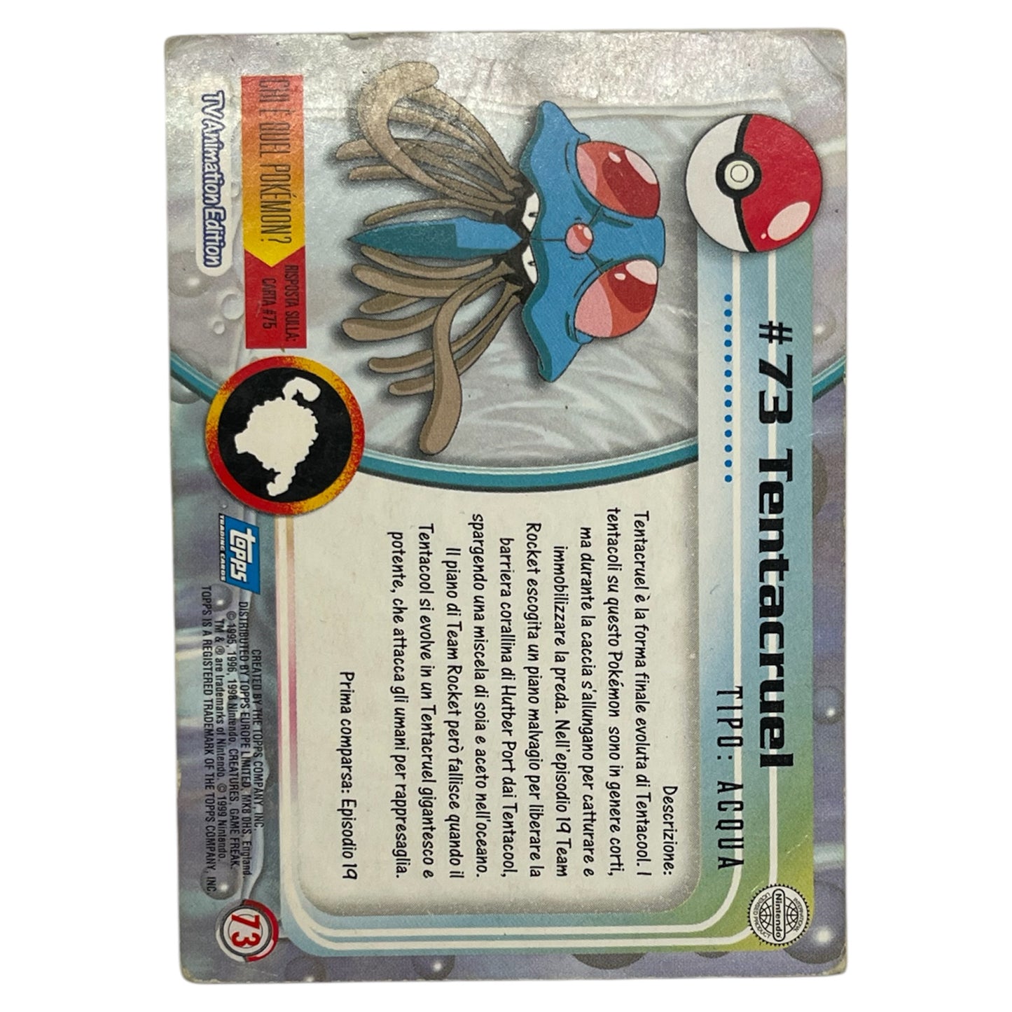 Pokemon Topps 1999 TENTACRUEL #73