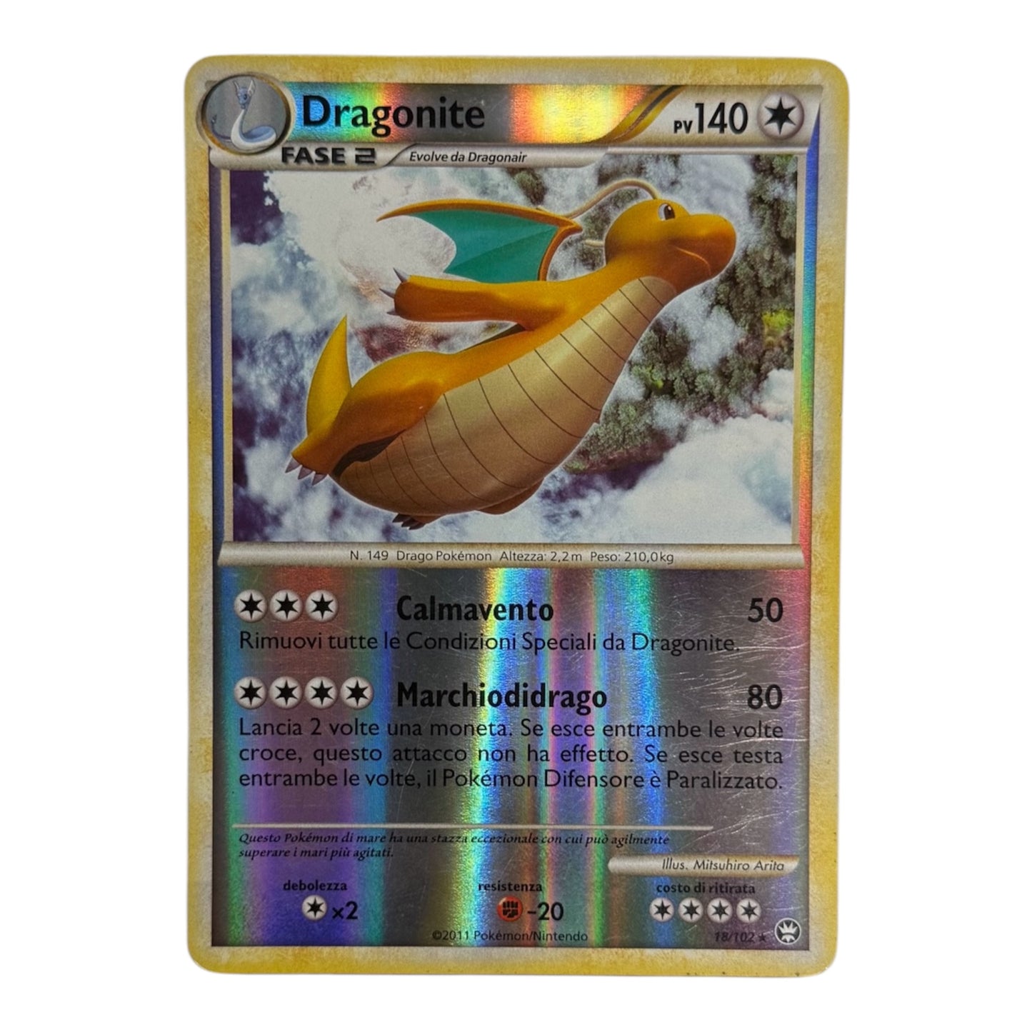 Pokèmon Dragonite battaglie trionfali 18-102 holo 2011 IT