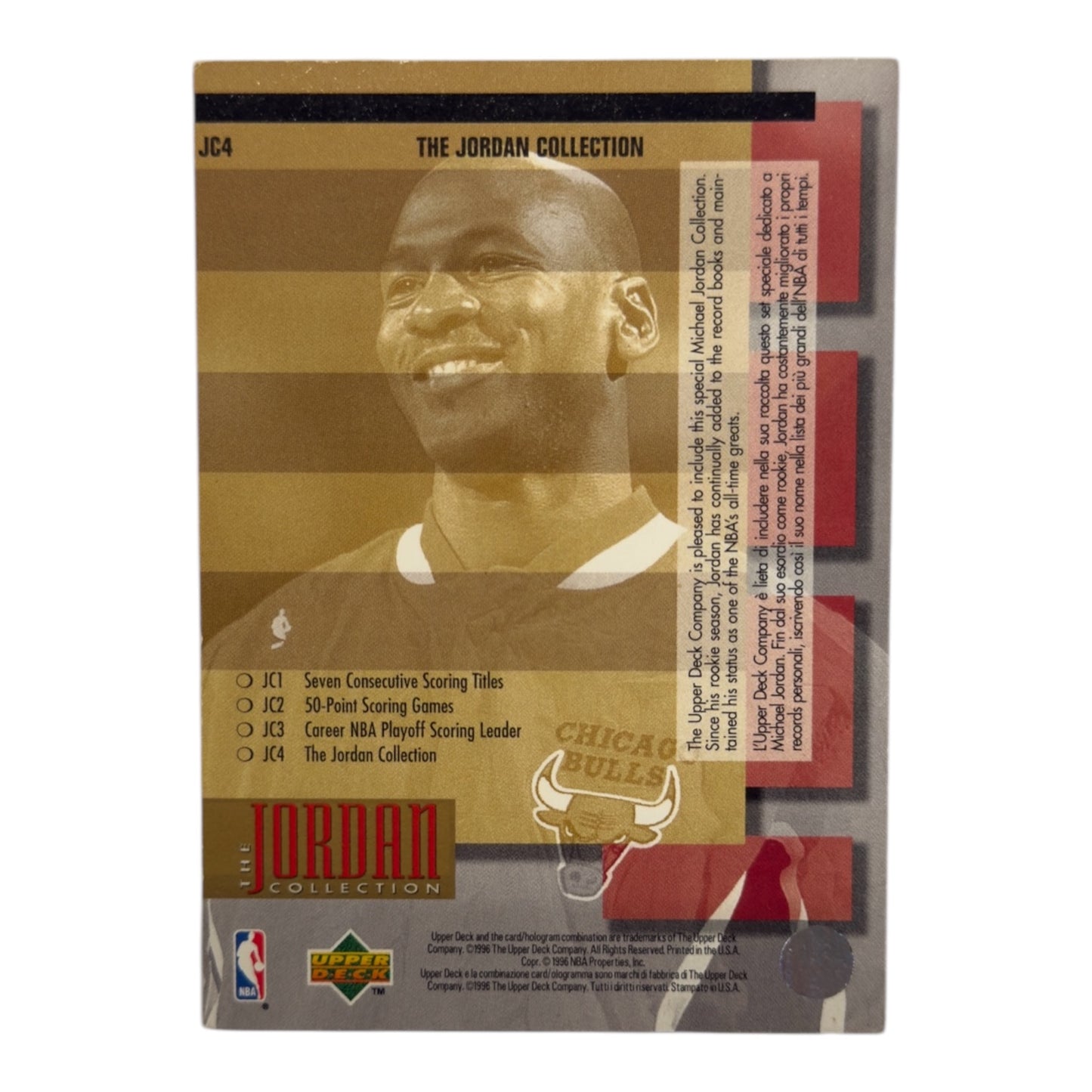 Michael Jordan Nba Upper deck 1996 #jc4