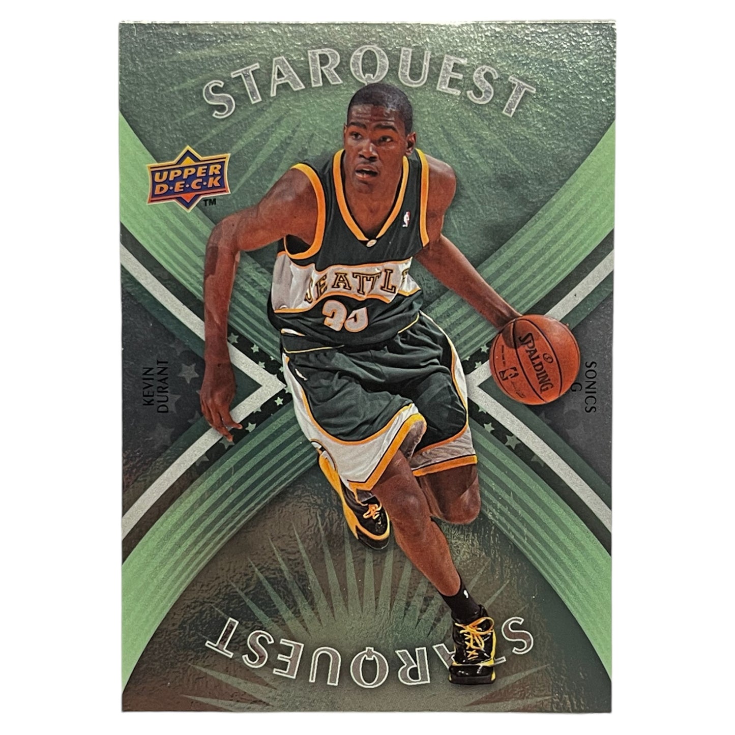 Kevin Durant Rookie Sonics holo green Upper deck 2008