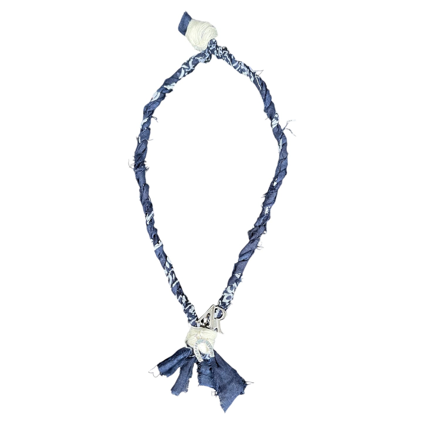 NECKLACE BLU BANDANA GOOD LUCK