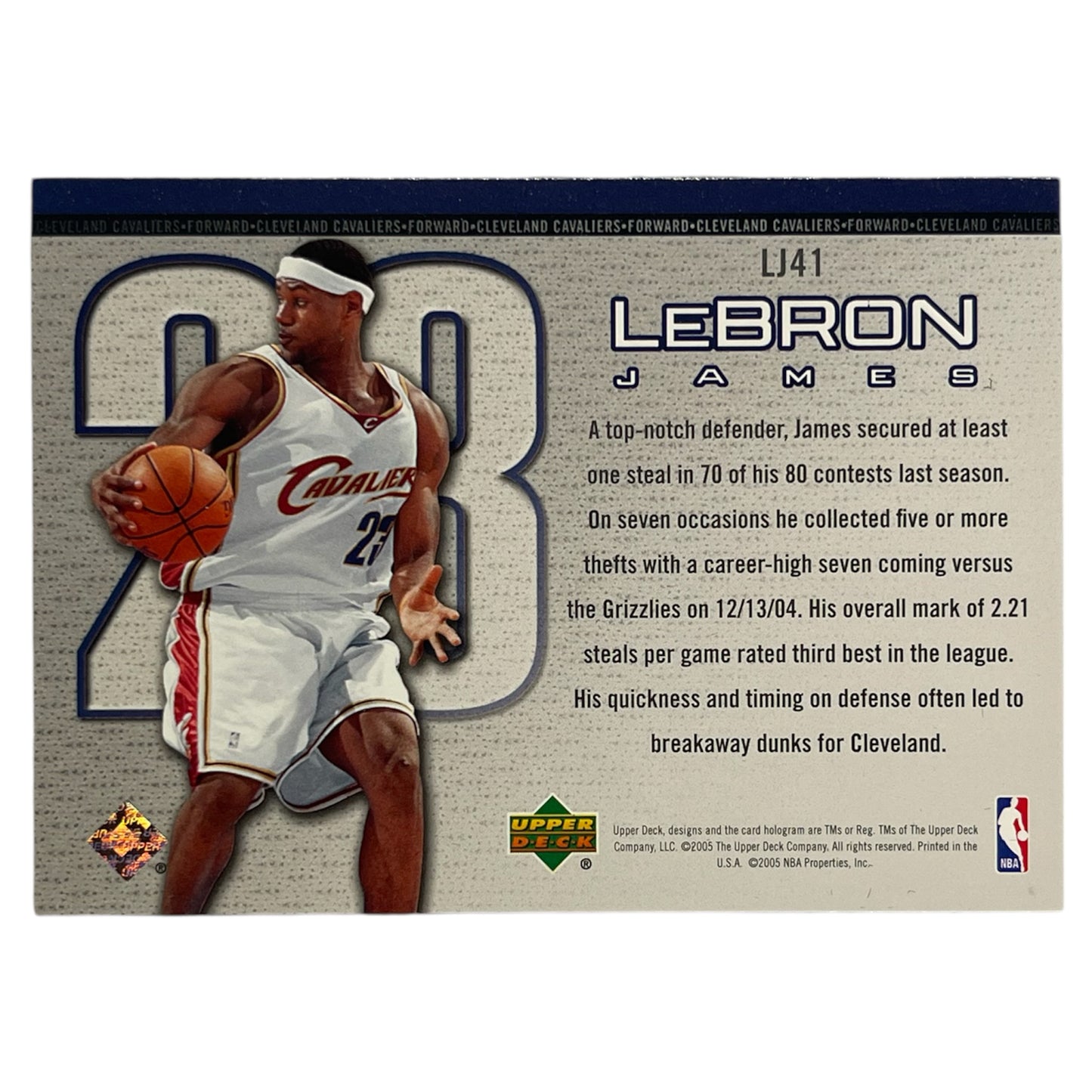 Lebron James Cleveland Upper deck 2005