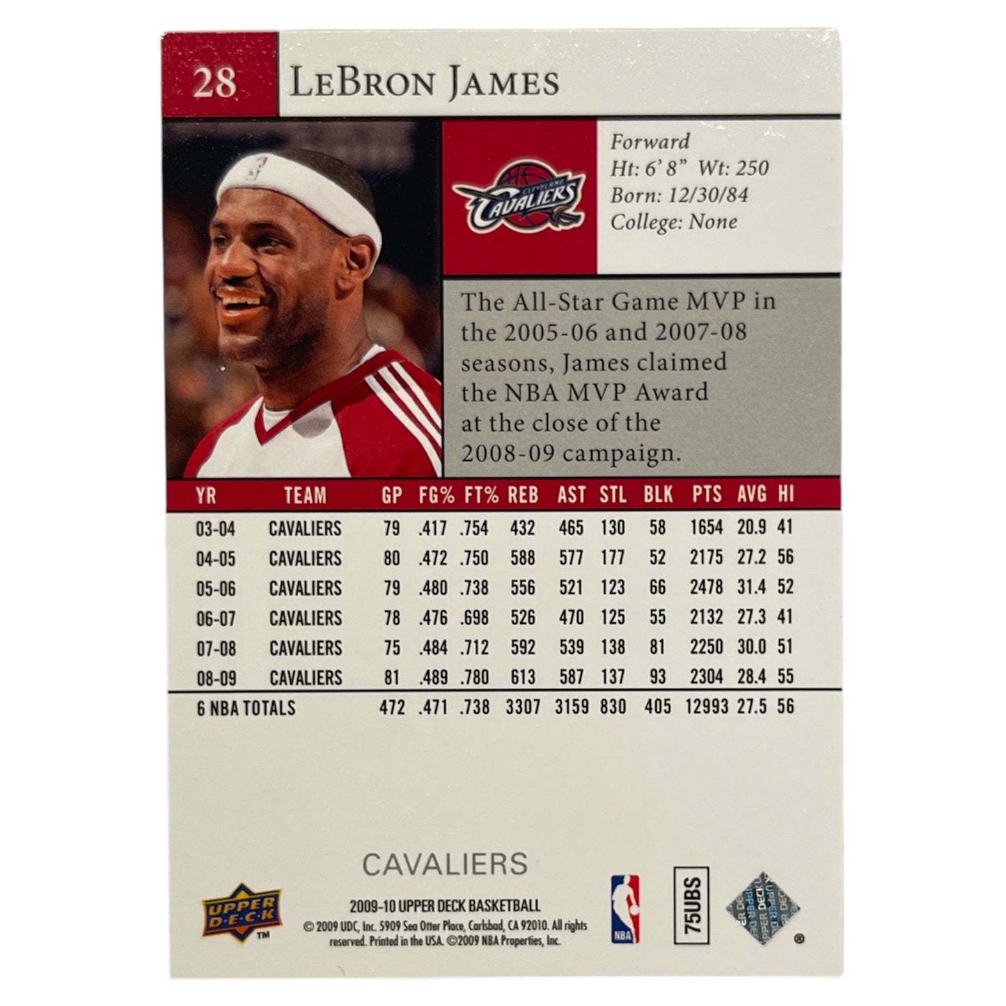 Lebron James Cleveland Upper deck 2009 #28