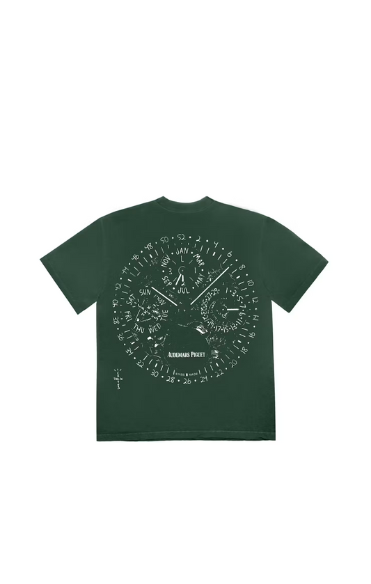 Travis Scott CJ x Audemars Piguet t shirt Watch face verde