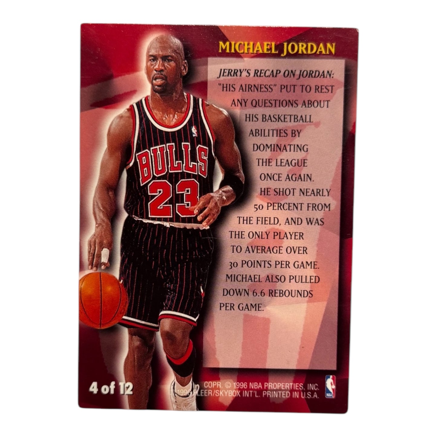 Michael Jordan Chicago Stackhouse Fleer Red 1996-97 #4