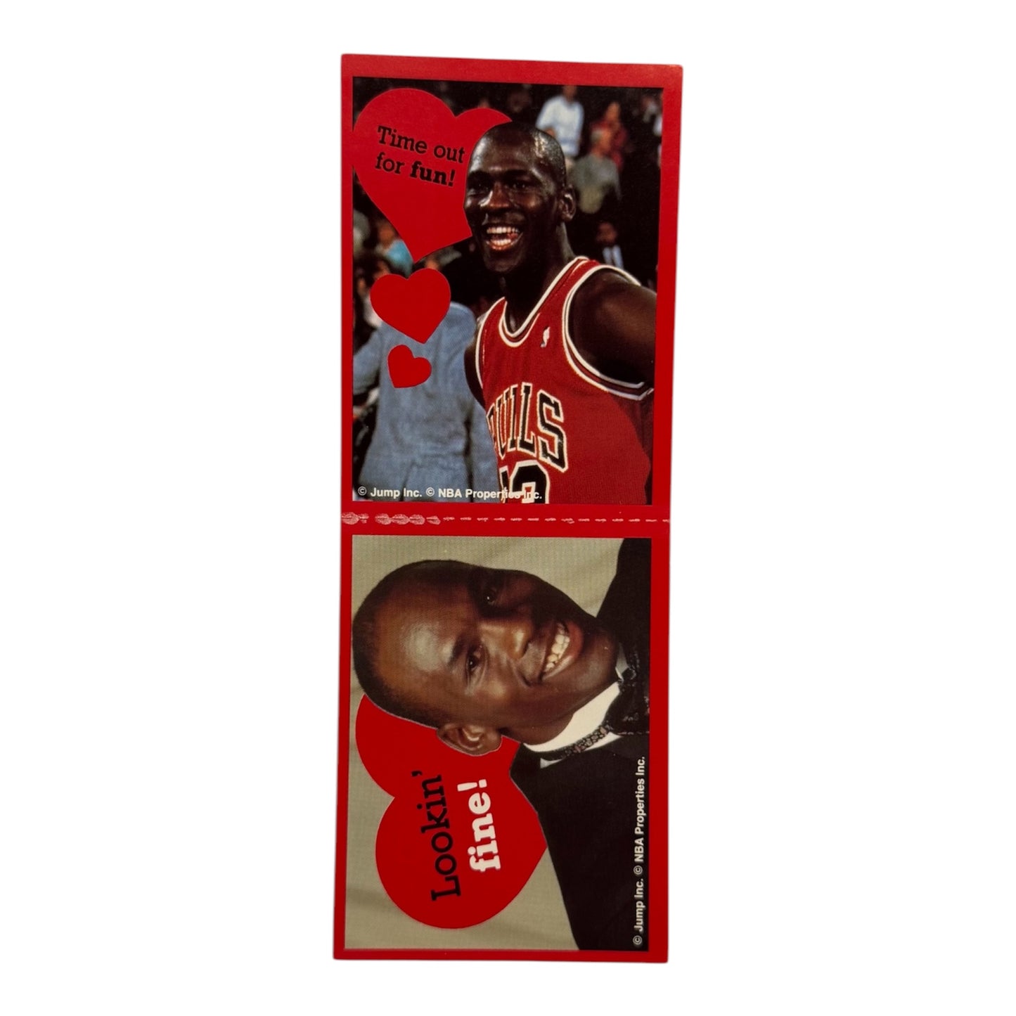 Michael Jordan 2 card San valentine promo 1990-91 Inc. Cleo