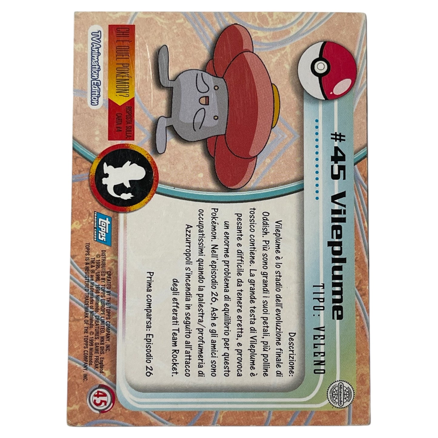 Pokemon Topps 1999 VILEPLUME #45