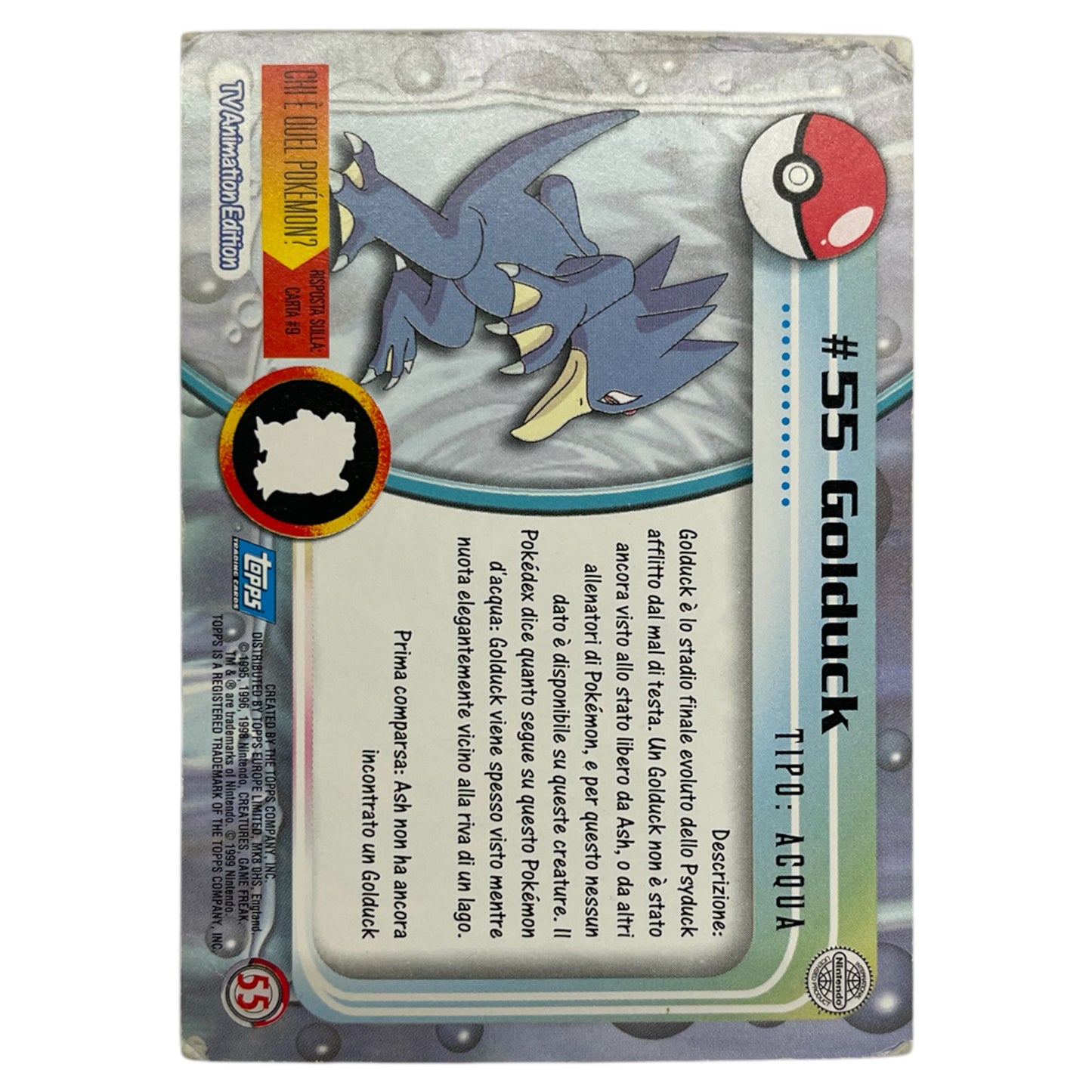 Pokemon Topps 1999 GOLDUCK #55