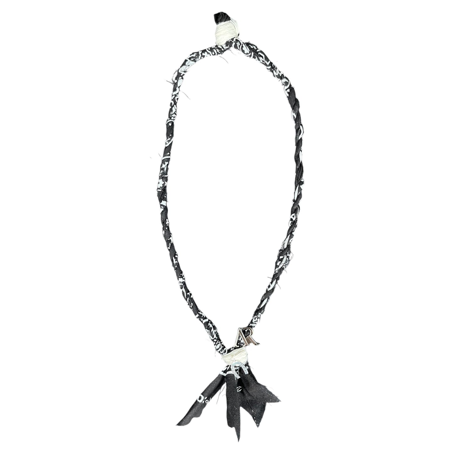 NECKLACE BLACK BANDANA GOOD LUCK