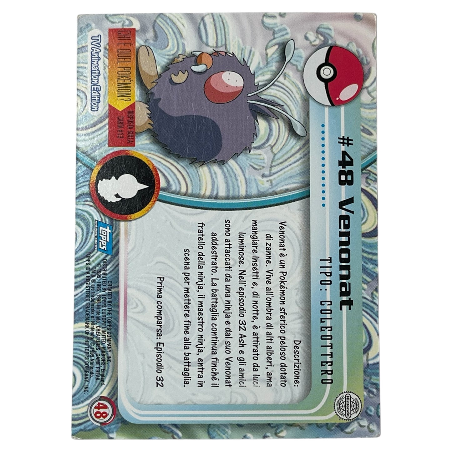 Pokemon Topps 1999 VENONAT #48