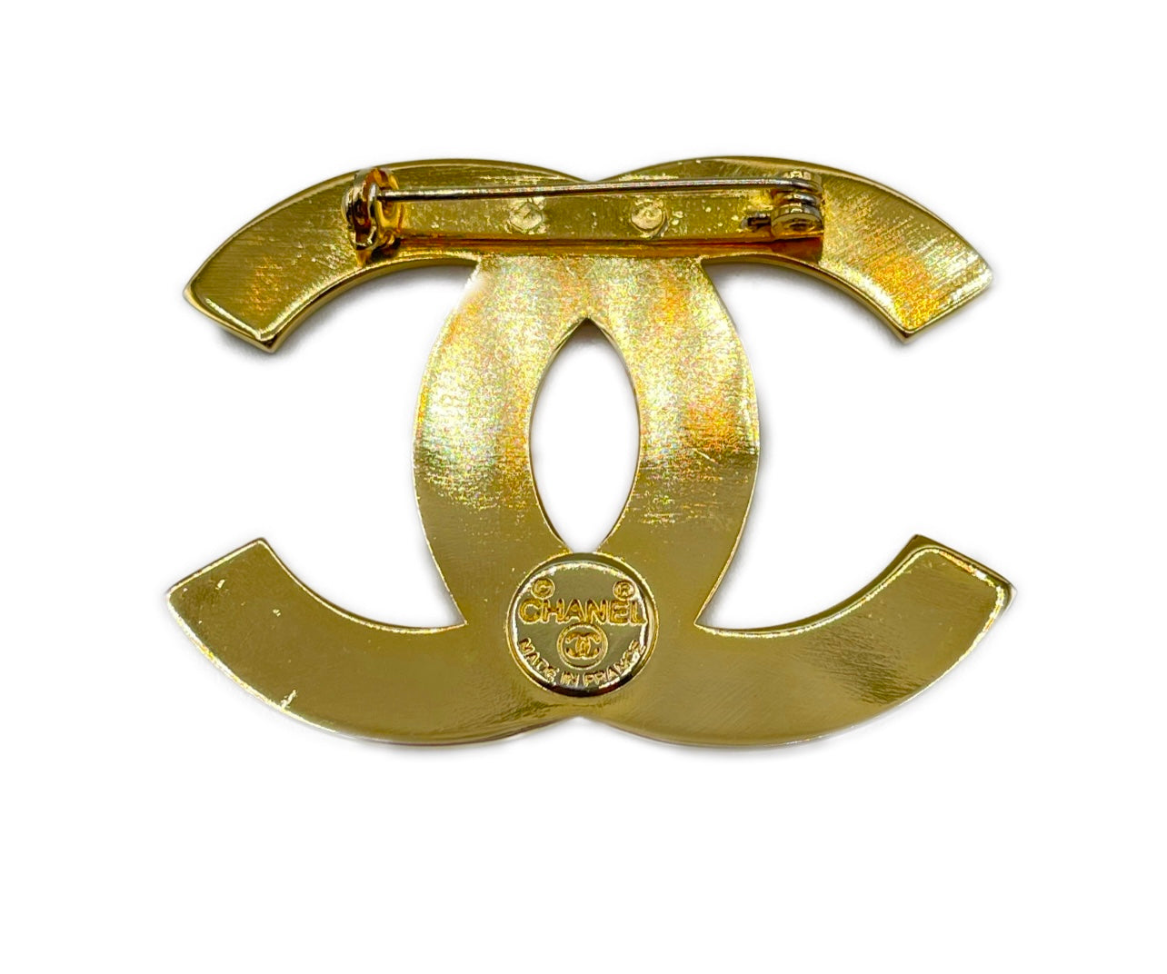 Chanel spilla pins vintage plaque 24k originale perfetta usata