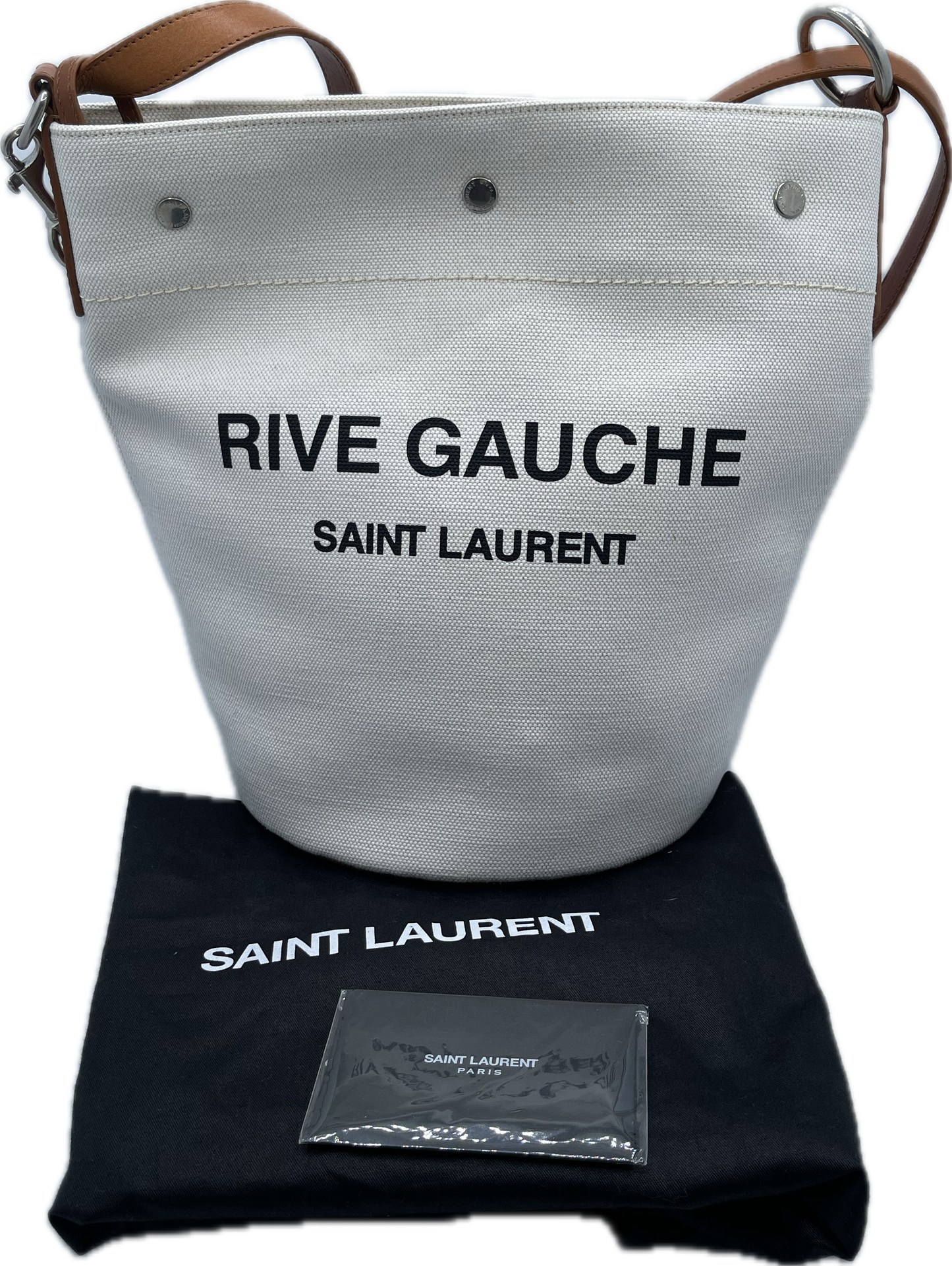Yves Saint Laurent secchiello in tela Rive Gauche beige