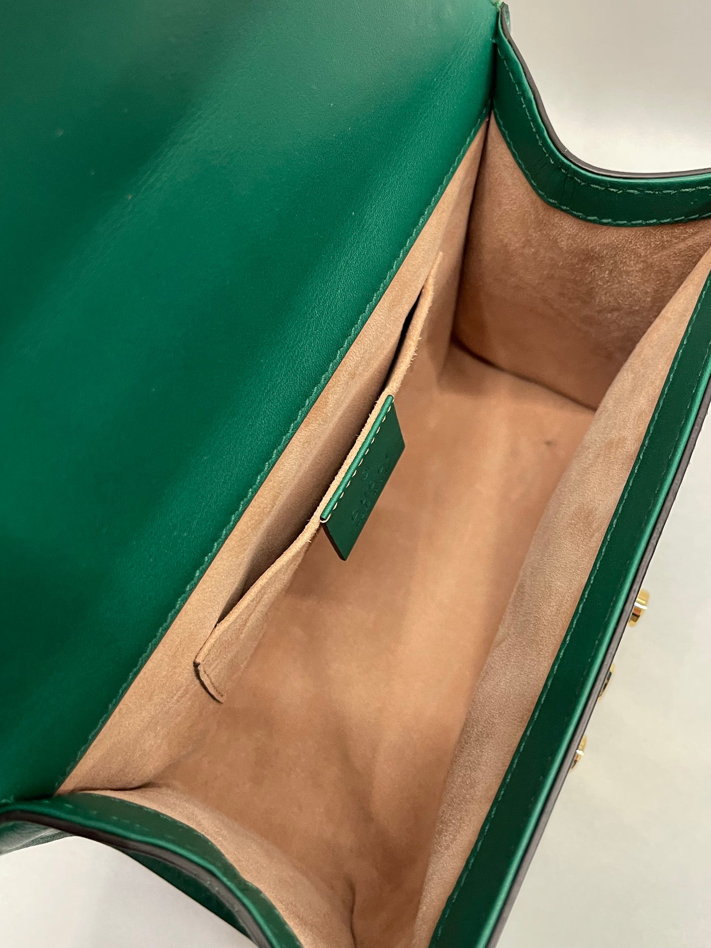 Gucci Padlock verde studded tracolla usata