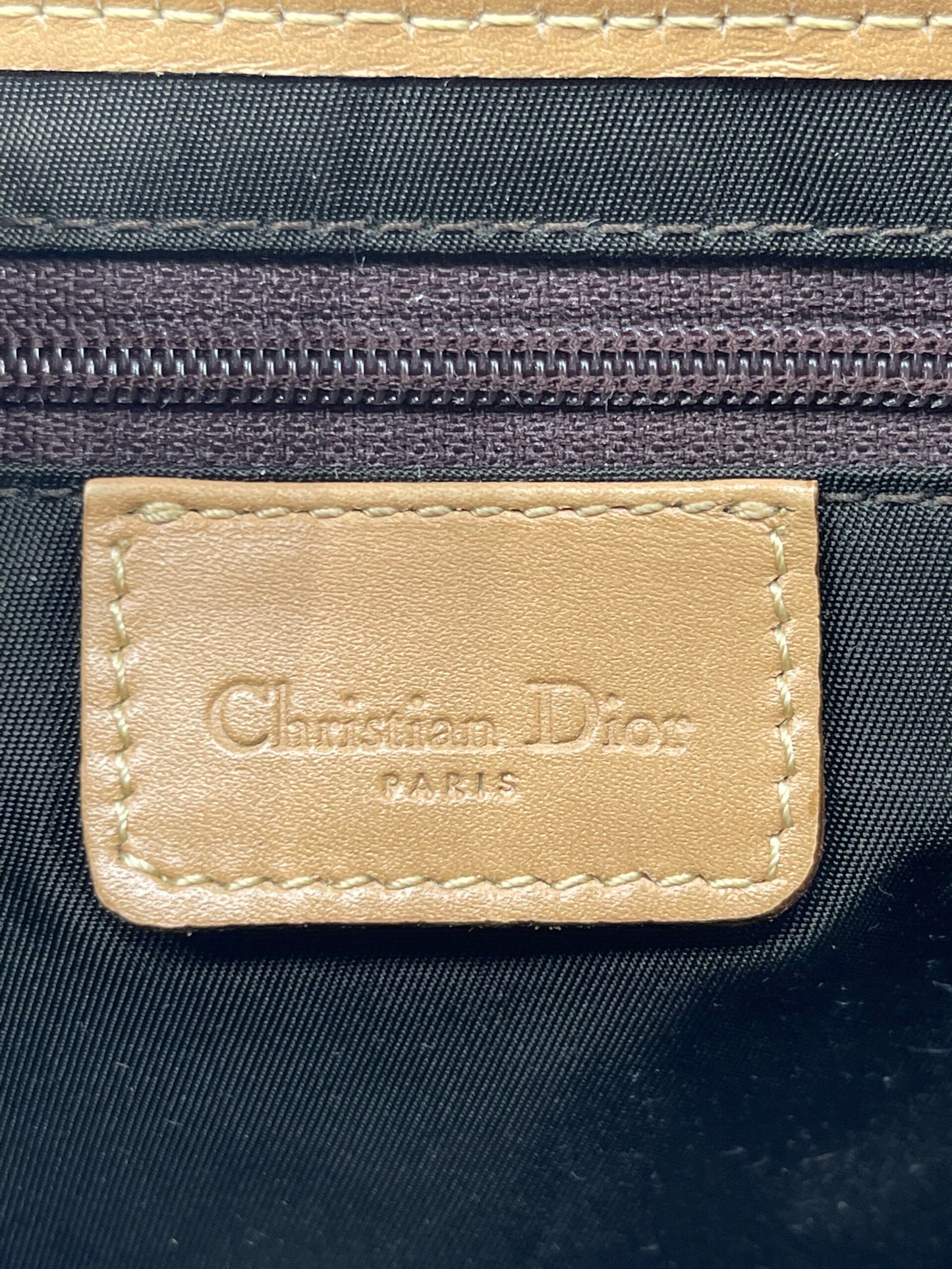 Christian Dior Saddle tessuto beige usata