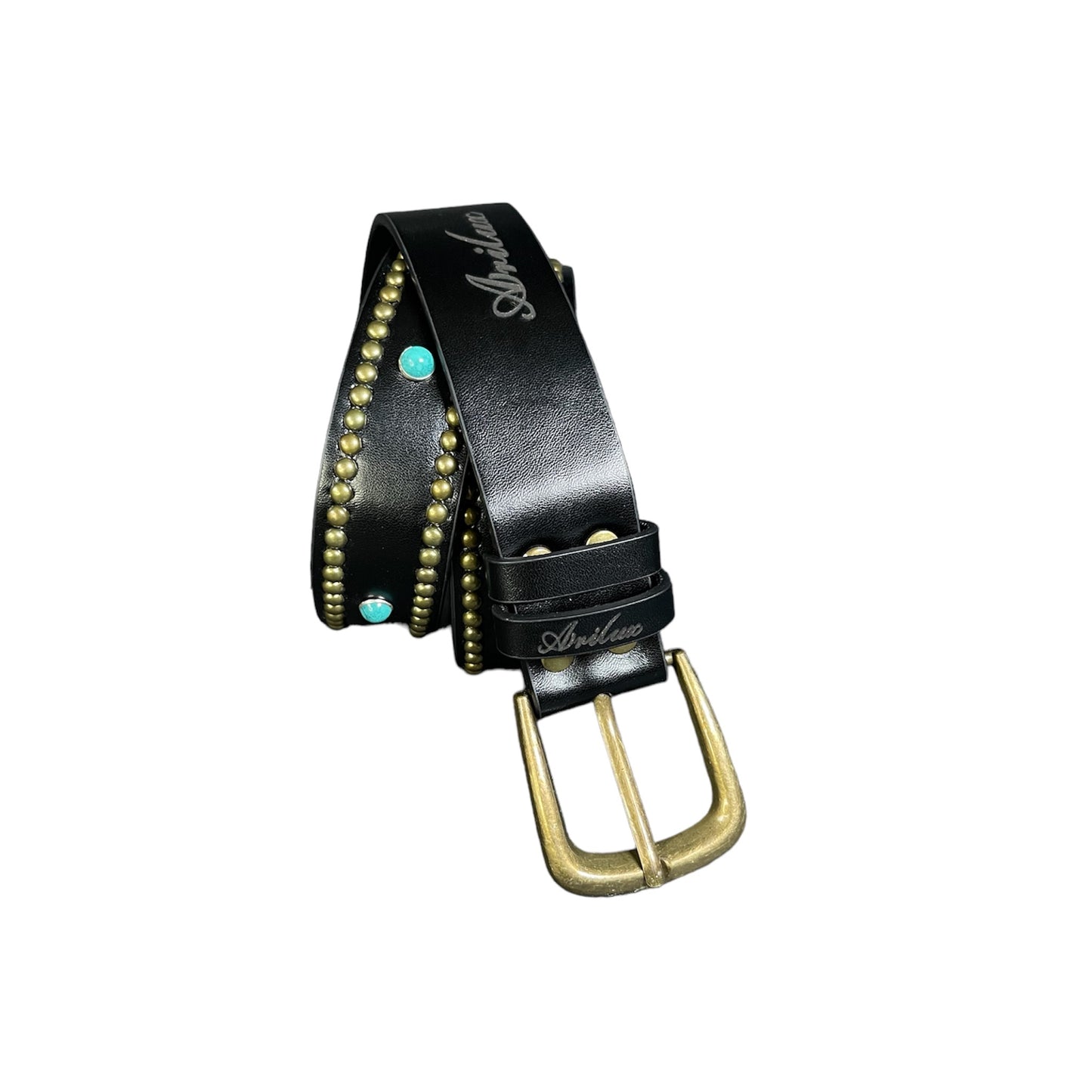 AR BELT BLACK BORCHIATA TURCHESE