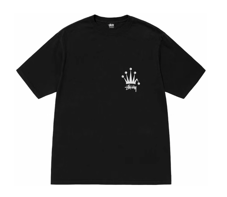 Stussy Regal Crown Pigment Dyed Black T-shirt