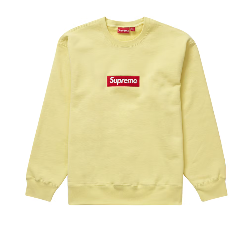 Supreme Box logo hoodie giallo chiaro FW22