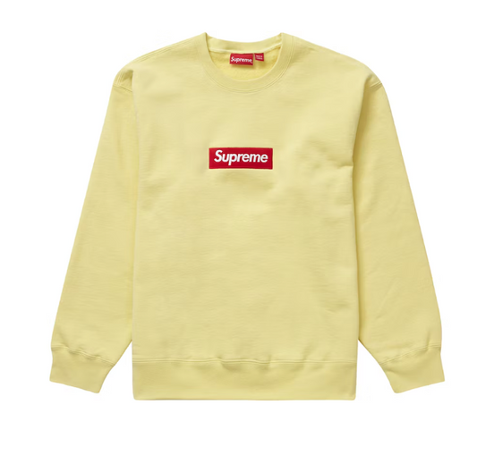 Supreme Box logo hoodie giallo chiaro FW22