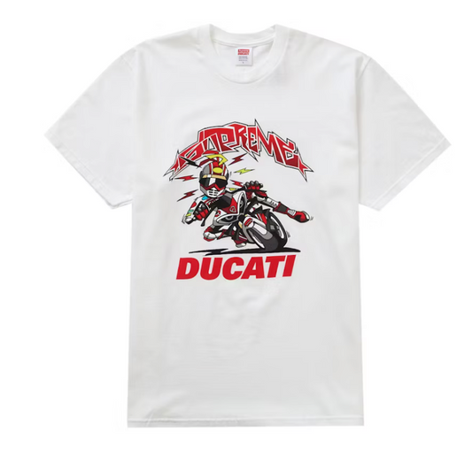 Supreme Ducati Bike Tee white