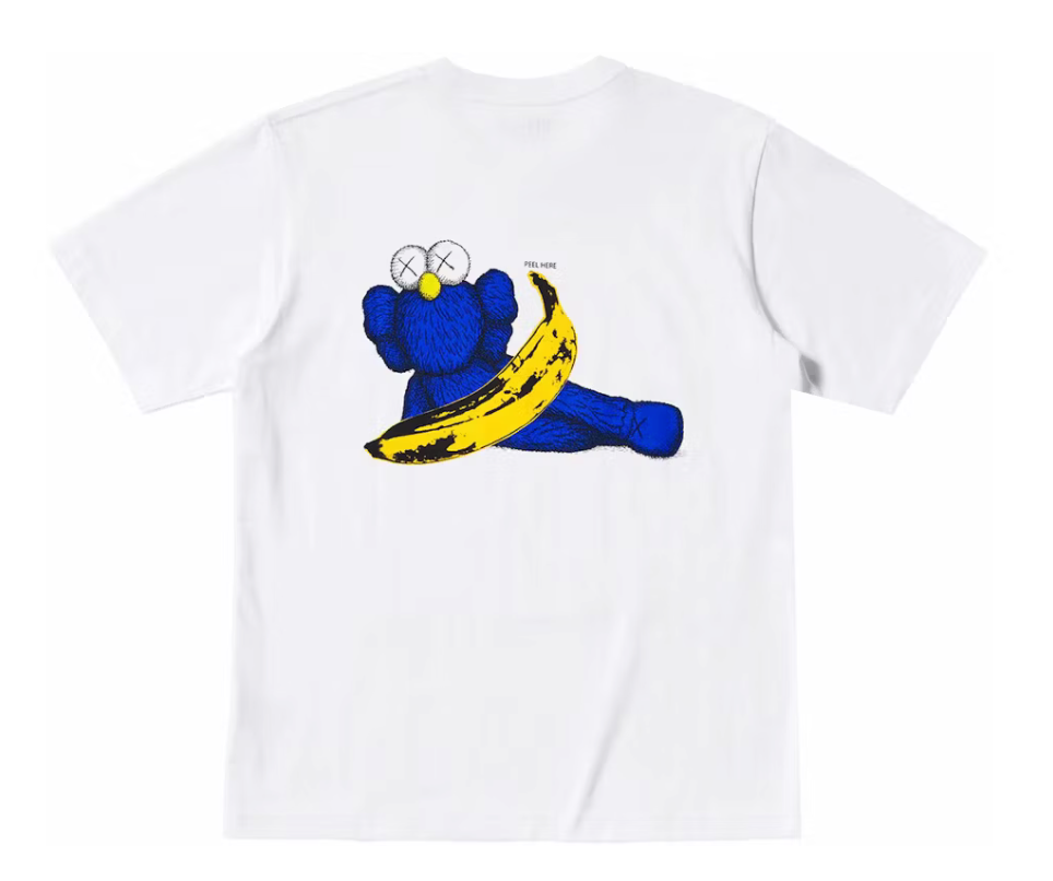 Kaws x Uniqlo Warhol Banana tee