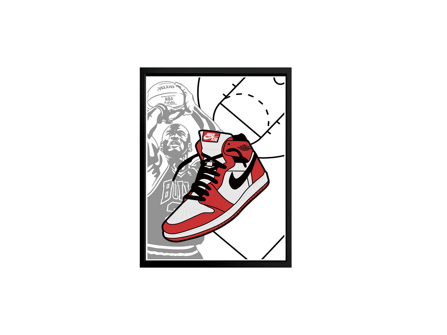 Stampa sneakers Jordan 1 Chicago