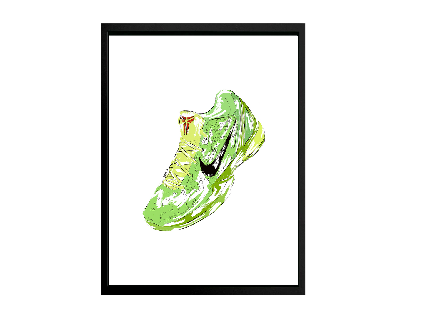 Stampa sneakers Kobe Grinch green