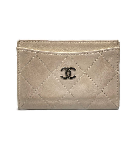 Chanel card holder porta carte bianco completo usato
