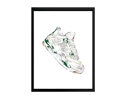 Stampa sneakers Jordan 4 SB Pine green