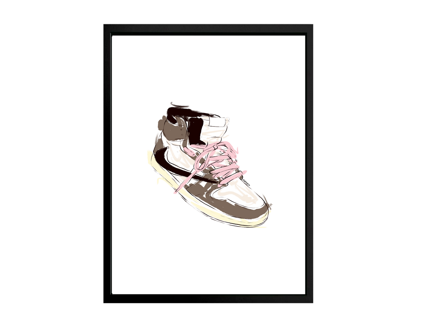 Stampa sneakers Jordan High Travis Scott